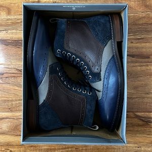 FINNEGAN WINGTIP LACE UP BOOTS